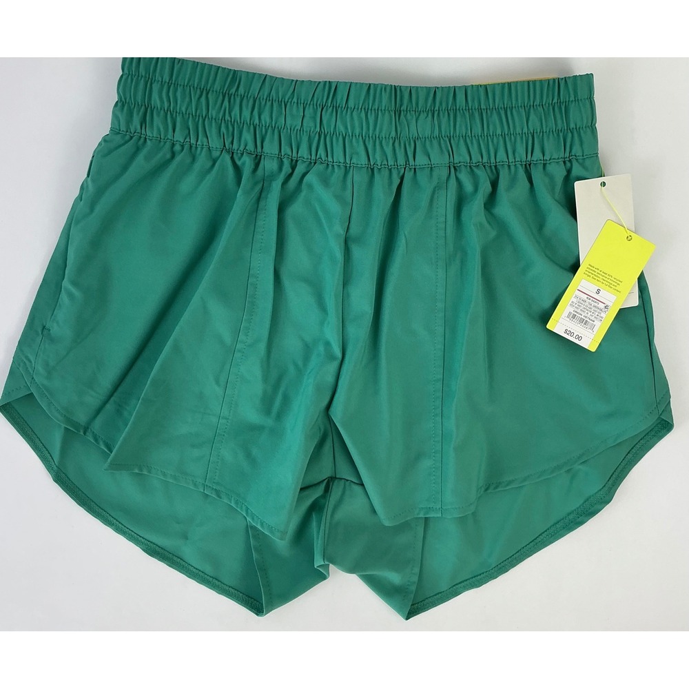 All in Motion Teal Green Run Shorts Mid Rise Elastic Waist Quick Dry Size S